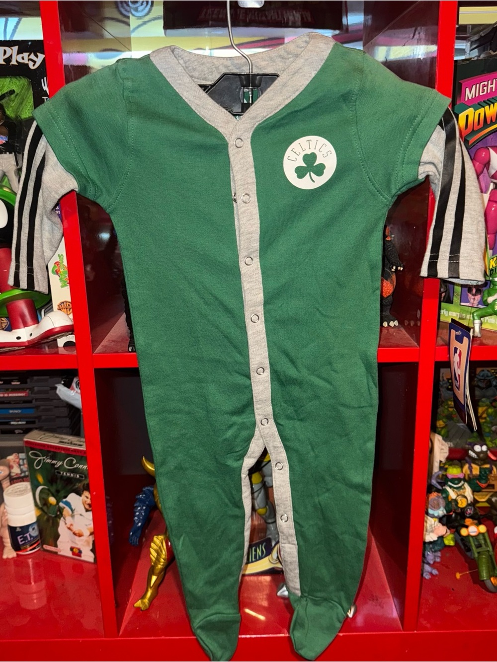 Adidas x Boston Celtics Baby Onesie Footie Pajamas